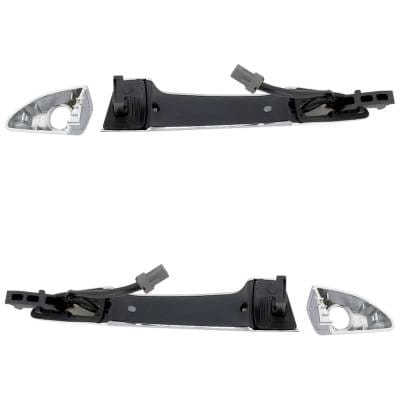 Front Driver And Passenger Side Exterior Door Handle Compatible With 2015-2019 Hyundai Sonata Chrome thumbnail 8