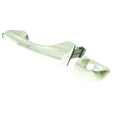 Front Left (Driver Side) Exterior Door Handle Compatible With 2013-2019 Hyundai Santa Fe Chrome With thumbnail 6