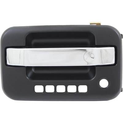 Front Driver Side Exterior Door Handle Compatible With 2009-2022 Ford F-150 Chrome Lever With Primed thumbnail 2