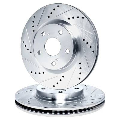 New Cross-Drilled Brake Disc Compatible With Kia Stinger Gt Limited 6 Cyl 3.3L Stinger Tribute thumbnail 6