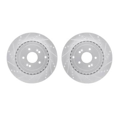 New Cross-Drilled Brake Disc Compatible With Kia Stinger Gt Limited 6 Cyl 3.3L Stinger Gt 6 Cyl 3.3L thumbnail 2