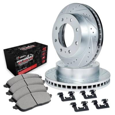 New Cross-Drilled Brake Disc And Pad Kit Compatible With Dodge Ram 2500 Base 8 Cyl 5.2L Ram 2500 thumbnail 2