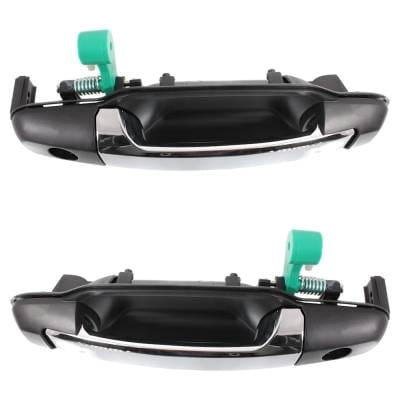 Front Driver And Passenger Side Exterior Door Handle Compatible With 2003-2009 Kia Sorento Chrome thumbnail 8