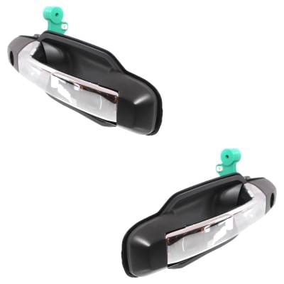 Front Left And Right Exterior Door Handle Compatible With 2003-2009 Kia Sorento Chrome Lever With thumbnail 4