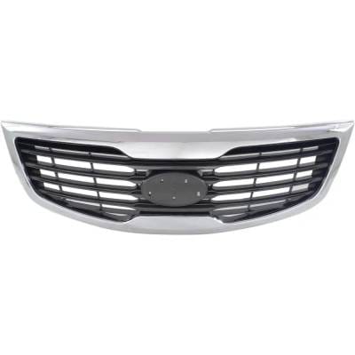 New Chrome Shell Grille Assembly Compatible With Kia Sportage Lx 4 Cyl 2.4L Sportage Ex 4 Cyl 2.4L thumbnail 2