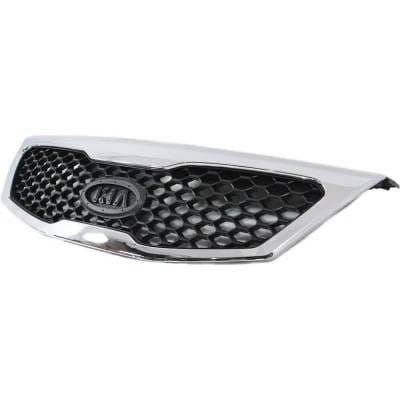 New Chrome Shell Grille Assembly Compatible With Kia Sorento Ex 6 Cyl 3.5L Sorento Lx 4 Cyl 2.4L thumbnail 4