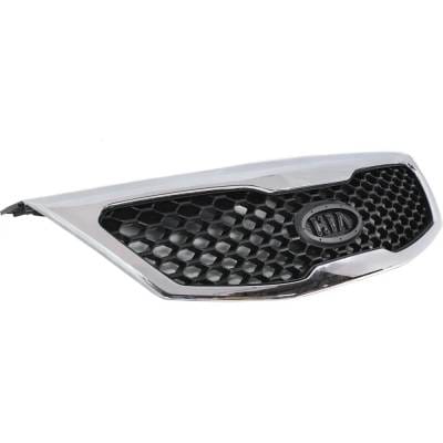 New Chrome Shell Grille Assembly Compatible With Kia Sorento Ex 6 Cyl 3.5L Sorento Lx 4 Cyl 2.4L thumbnail 6