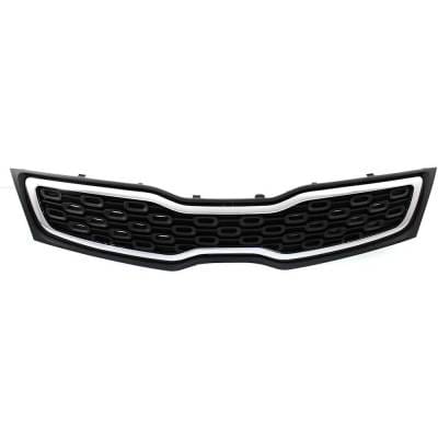 New Black Grille Assembly Compatible With Kia Rio Sx 4 Cyl 1.6L Rio Lx+ 4 Cyl 1.6L Rio Lx 4 Cyl 1.6L thumbnail 2