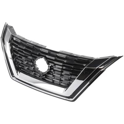 New Black Shell Grille Assembly Compatible With Nissan Rogue Sv 4 Cyl 2.5L Rogue Platinum 3 Cyl 1.5L thumbnail 2