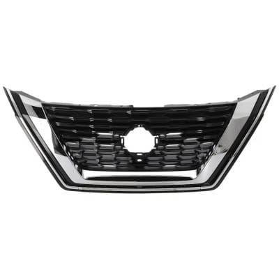 New Black Shell Grille Assembly Compatible With Nissan Rogue Sl 4 Cyl 2.5L Rogue Sv 3 Cyl 1.5L Rogue thumbnail 2