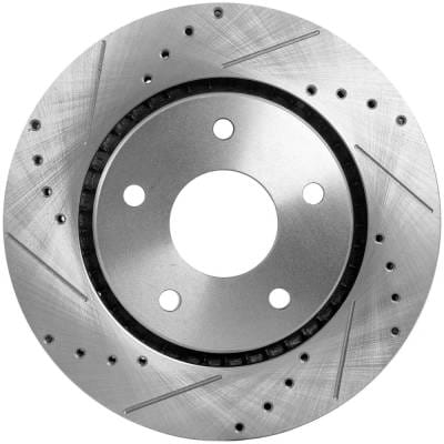 New Cross-Drilled Brake Disc Compatible With Chrysler Dodge Grand Caravan Canada Value Package 6 Cyl thumbnail 2