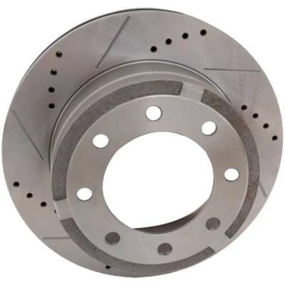 New Cross-Drilled Brake Disc Compatible With Ford F-250 Super Duty Lariat 8 Cyl 6.2L F-350 Super thumbnail 6