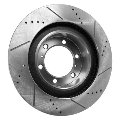 New Cross-Drilled Brake Disc Compatible With Dodge Jeep Grand Cherokee Overland 6 Cyl 3.0L Grand thumbnail 8