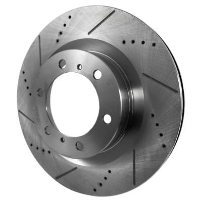 New Cross-Drilled Brake Disc Compatible With Dodge Jeep Durango Citadel 8 Cyl 5.7L Grand Cherokee thumbnail 2