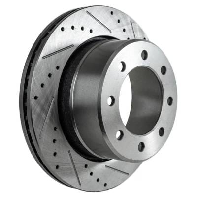 New Cross-Drilled Brake Disc Compatible With Dodge Ram 3500 Lone Star 6 Cyl 6.7L 2500 Laramie thumbnail 2