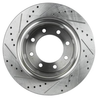 New Cross-Drilled Brake Disc Compatible With Dodge Ram 3500 Big Horn 8 Cyl 6.4L Ram 3500 Sxt 6 Cyl thumbnail 8