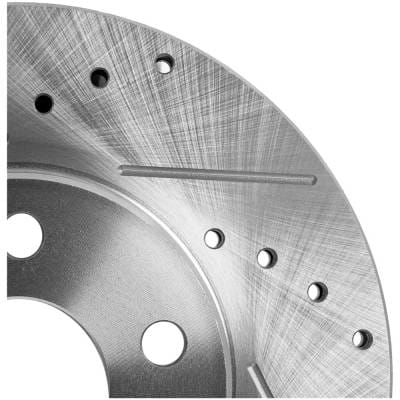 New Cross-Drilled And Slotted Brake Disc Compatible With Buick Chevrolet Pontiac Grand Am Gt 6 Cyl thumbnail 14