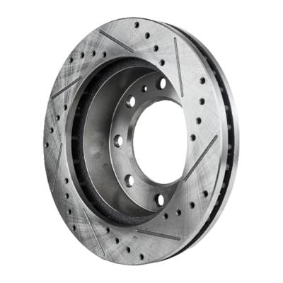 New Cross-Drilled Brake Disc Compatible With Chevrolet Express 3500 Ls 8 Cyl 6.6L Express 3500 Ls 4 thumbnail 3