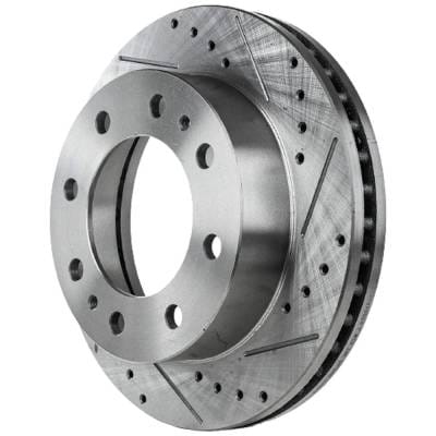 New Cross-Drilled Brake Disc Compatible With Chevrolet Silverado 1500 Ls 8 Cyl 6.0L Avalanche 2500