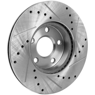 New Cross-Drilled And Slotted Brake Disc Compatible With Buick Chevrolet Pontiac Sunbird Le Value thumbnail 10