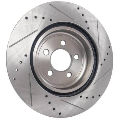 New Cross-Drilled Brake Disc Compatible With Dodge Charger R/T 8 Cyl 5.7L Challenger Sxt Plus 6 Cyl thumbnail 4