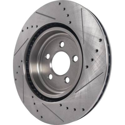 New Cross-Drilled Brake Disc Compatible With Dodge Charger Sxt 6 Cyl 3.5L Challenger Gt 6 Cyl 3.6L thumbnail 6