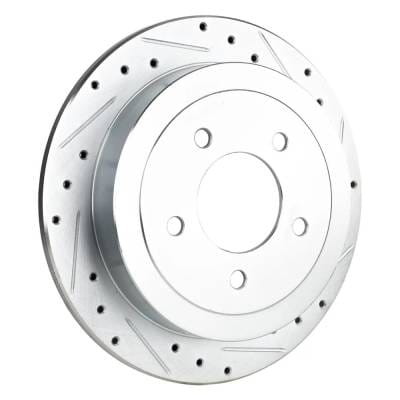 New Cross-Drilled Brake Disc Compatible With Ford Lincoln Expedition Xlt 8 Cyl 4.6L Navigator Base 8 thumbnail 2