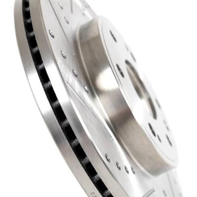 New Cross-Drilled Brake Disc Compatible With Cadillac Chevrolet Escalade Hybrid Platinum 8 Cyl 6.0L thumbnail 6
