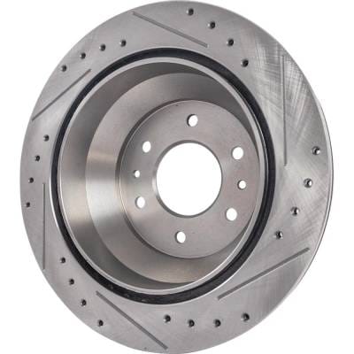 New Cross-Drilled Brake Disc Compatible With Buick Chevrolet Gmc Envoy Xuv Sle 6 Cyl 4.2L thumbnail 12