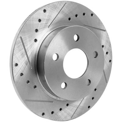 New Cross-Drilled Brake Disc Compatible With Chevrolet Pontiac Saturn Aura Green Line 4 Cyl 2.4L Hhr thumbnail 4