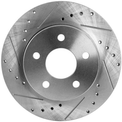 New Cross-Drilled Brake Disc Compatible With Chevrolet Pontiac Saturn Malibu Ls 6 Cyl 3.5L G5 Gt 4 thumbnail 2