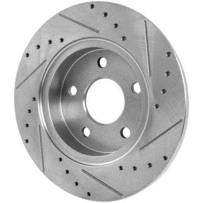 New Cross-Drilled Brake Disc Compatible With Chevrolet Pontiac Saturn Malibu Ls 6 Cyl 3.5L G5 Gt 4 thumbnail 12