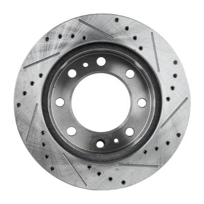 New Cross-Drilled Brake Disc Compatible With Chevrolet Suburban 2500 Lt 8 Cyl 8.1L Silverado 1500 Lt thumbnail 4