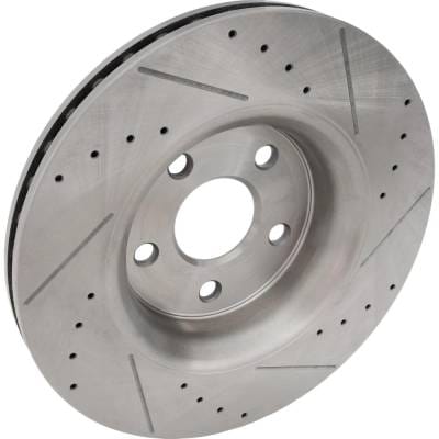 New Cross-Drilled Brake Disc Compatible With Dodge Jeep Durango Enforcer 8 Cyl 5.7L Grand Cherokee thumbnail 4