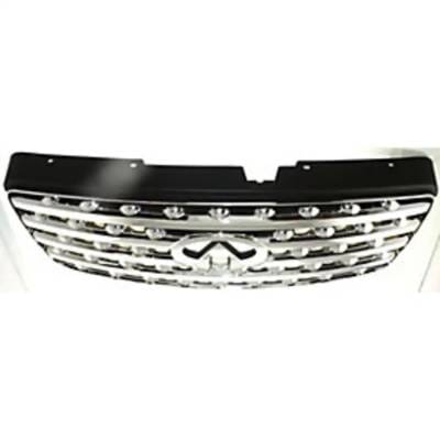 Chrome Grille Assembly Compatible With Infiniti Fx35 Base 6 Cyl 3.5L Fx45 Base 8 Cyl 4.5L 2003-2005 thumbnail 14