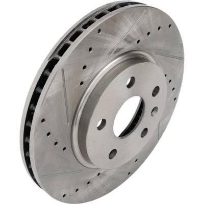 New Cross-Drilled And Slotted Brake Disc Compatible With Cadillac Cts Luxury 6 Cyl 3.0L Cts thumbnail 6
