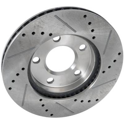 New Cross-Drilled And Slotted Brake Disc Compatible With Chevrolet Oldsmobile Pontiac Cutlass Base 6 thumbnail 4