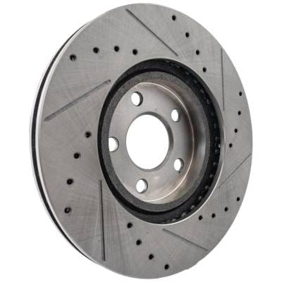 New Cross-Drilled And Slotted Brake Disc Compatible With Chrysler Pt Cruiser Limited 4 Cyl 2.4L Pt thumbnail 10