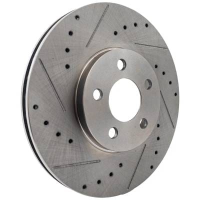 New Cross-Drilled And Slotted Brake Disc Compatible With Chrysler Pt Cruiser Couture Edition 4 Cyl thumbnail 4