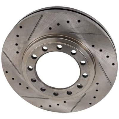 New Cross-Drilled And Slotted Brake Disc Compatible With Chevrolet Gmc Isuzu Lcf 4500Hd Base 4 Cyl thumbnail 2