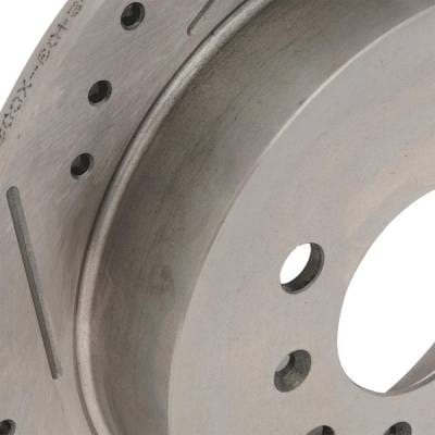 New Cross-Drilled Brake Disc Compatible With Buick Chevrolet Impala Lt 6 Cyl 3.5L Impala Ls 6 Cyl thumbnail 8