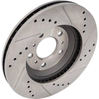 New Cross-Drilled Brake Disc Compatible With Buick Chevrolet Lucerne Cxl 6 Cyl 3.8L Impala Police 6 thumbnail 4
