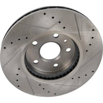 New Cross-Drilled And Slotted Brake Disc Compatible With Cadillac Cts Luxury 6 Cyl 3.6L Cts Base 6 thumbnail 4