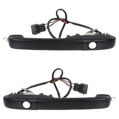Front Left And Right Exterior Door Handle Compatible With 1994-1997 Volkswagen Passat Textured Black