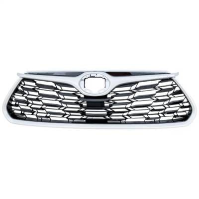 New Black Shell Grille Assembly Compatible With Toyota Highlander Xle 4 Cyl 2.4L Highlander Le 4 Cyl thumbnail 2