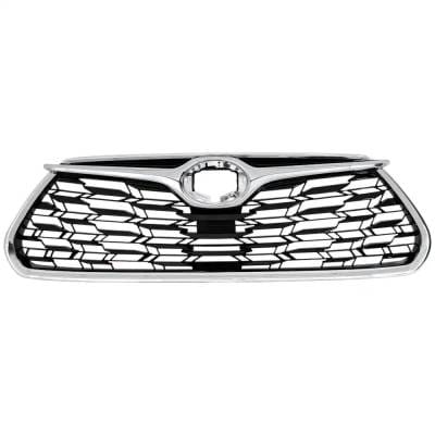 New Black Shell Grille Assembly Compatible With Toyota Highlander Hybrid Limited 4 Cyl 2.5L thumbnail 2