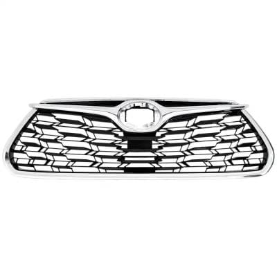 New Black Shell Grille Assembly Compatible With Toyota Highlander Platinum 6 Cyl 3.5L Highlander thumbnail 4
