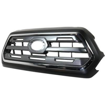 New Chrome Shell Grille Assembly Compatible With Toyota Tacoma Limited 6 Cyl 3.5L 2016-2017 thumbnail 6