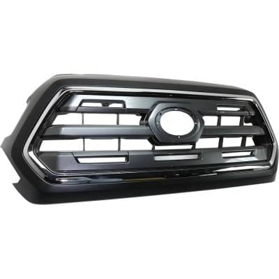 Chrome Shell Grille Assembly Compatible With Toyota Tacoma Limited 6 Cyl 3.5L 2016-2017 By To1200409 thumbnail 4