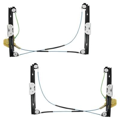New Front Left And Front Right Window Regulator Compatible With Mini Cooper Base 4 Cyl 1.6L 2005
